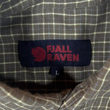 Load image into Gallery viewer, Vintage Fjallraven Khaki-Brown Cream Blue Check Long Sleeve Cotton Shirt
