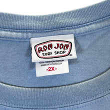 Load image into Gallery viewer, Early 00&#39;s Ron Jon Surf Shop &quot;Orlando&quot; Surfer Souvenir Graphic Blue T-Shirt
