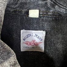Load image into Gallery viewer, Vintage 90&#39;s ARIZONA JEANS Lace Panel Western Cowboy Long Sleeve Acid Wash Black Denim Shirt

