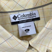 Load image into Gallery viewer, COLUMBIA SPORTSWEAR Classic Yellow Plaid Check Short Sleeve Button-Up Cotton Shirt
