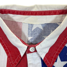 Load image into Gallery viewer, Vintage USA American Flag Stars &amp; Stripes Colour Block Patterned Long Sleeve Shirt
