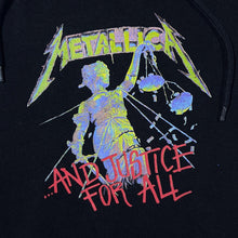 Load image into Gallery viewer, H&amp;M x Metallica "And Justice For All" Thrash Heavy Metal Music Band Black Hoodie
