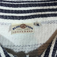 Load image into Gallery viewer, Vintage 90's BLUE RIVER JEANSWEAR Multi Striped Short Sleeve Flannel Polo Shirt
