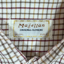 Load image into Gallery viewer, Vintage MAGELLAN White Country Plaid Check Long Sleeve Cotton Shirt
