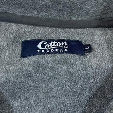 Load image into Gallery viewer, COTTON TRADERS Classic Mini Logo Purple Grey Zip Fleece Sweatshirt
