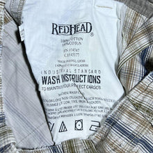 Load image into Gallery viewer, Redhead Beige Brown Navy Blue Check Cotton Cargo Shorts
