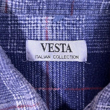 Load image into Gallery viewer, Vintage Vesta Blue Red White Plaid Check Long Sleeve Cotton Flannel Shirt
