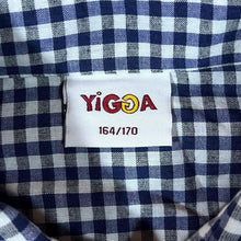 Load image into Gallery viewer, Vintage Yigga Cowboy Western Style Blue White Plaid Check Long Sleeve Cotton Shirt
