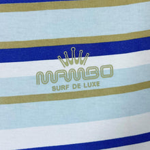 Load image into Gallery viewer, MAMBO Surf De Luce "High Voltage" Striped Surfer Skater Short Sleeve Polo Shirt
