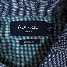 Load image into Gallery viewer, Paul Smith Jeans &quot;Classic Fit&quot; Micro Check Round Collar Long Sleeve Cotton Shirt
