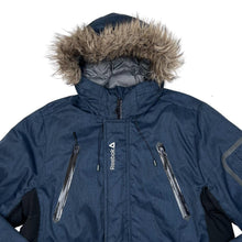 Load image into Gallery viewer, REEBOK “Outerwear” Fur Trimmed Hood Duck Down Feather Padded Jacket Coat
