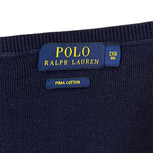 Load image into Gallery viewer, POLO RALPH LAUREN &quot;Pima Cotton&quot; Classic Embroidered Mini Logo V-Neck Sweater Jumper
