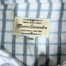 Load image into Gallery viewer, Vintage Mauro Lesandro White Grey Plaid Check Cotton Long Sleeve Flannel Shirt
