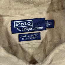 Load image into Gallery viewer, Early 00&#39;s POLO RALPH LAUREN &quot;Lowell Sport&quot; Dusty Yellow Beige Cotton Long Sleeve Shirt

