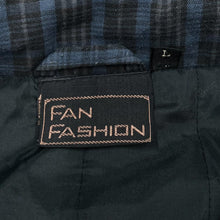 Load image into Gallery viewer, Vintage 90&#39;s FAN FASHION Black Blue Plaid Checked Zip Bomber Jacket
