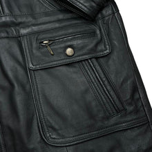 Load image into Gallery viewer, Vintage LEATHER LIMITED Genuine Real Black Leather Heavyweight Jacket
