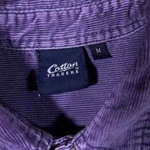 Load image into Gallery viewer, Cotton Traders Classic Purple Corduroy Cord Long Sleeve Cotton Shirt
