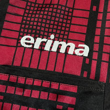 Load image into Gallery viewer, Vintage ERIMA Embroidered Mini Logo Check Patterned Polyester Sports Collared Jersey Top
