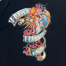 Load image into Gallery viewer, HAWG HALTERS INC. Gothic Biker Tattoo Spellout Graphic T-Shirt
