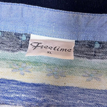 Load image into Gallery viewer, Vintage 90's Freetime Multi Colour Striped Patterned Short Sleeve Polo Shirt
