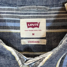 Load image into Gallery viewer, LEVI&#39;S Classic Multi Striped Linen Blend Short Sleeve Shirt
