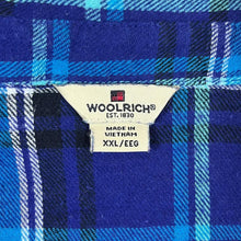 Load image into Gallery viewer, WOOLRICH Blue Mix Plaid Check Long Sleeve Cotton Flannel Shirt
