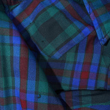 Load image into Gallery viewer, Vintage Cowboy Western Multi Plaid Check Popper Long Sleeve Shirt
