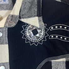 Load image into Gallery viewer, Vintage JOHN BANER Cowboy Western Style Plaid Check Long Sleeve Flannel Shirt
