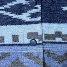 Load image into Gallery viewer, Vintage 90&#39;s LINE Crazy Abstract Patterned Blue Grey Mix Fleece Button Tank Top
