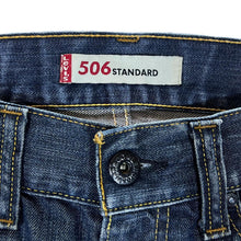 Load image into Gallery viewer, LEVI&#39;S 506 STANDARD Blue Denim Relaxed Straight Leg Jeans
