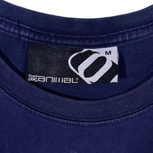 Load image into Gallery viewer, Animal Classic Logo Spellout Surfer Graphic Navy Blue Cotton T-Shirt
