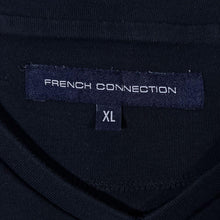 Load image into Gallery viewer, French Connection "Cool as FCUK" Graphic Spellout Black Short Sleeve V-Neck T-Shirt
