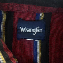 Load image into Gallery viewer, Vintage 90&#39;s Wrangler Western Pearl Snap Popper Striped Flannel Cotton Long Sleeve Shirt
