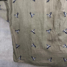 Load image into Gallery viewer, Vintage Ducks Unlimited All-Over Print Pattern Beige Brown Long Sleeve Button-Up Shirt
