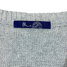Load image into Gallery viewer, BHS Grandad Patterned Classic Cotton Acrylic Knit V-Neck Sweater Jumper
