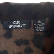Load image into Gallery viewer, Early 00&#39;s City Impact Gothic Y2K Biker Dragon Tiger Graphic Open Collar Polyester Shirt
