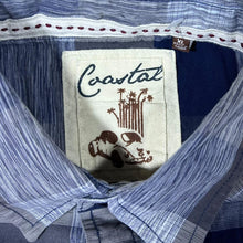 Load image into Gallery viewer, Coastal Cowboy Western Style Plaid Check Popper Long Sleeve Shirt
