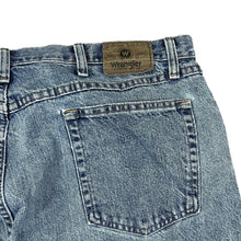 Load image into Gallery viewer, Early 00&#39;s WRANGLER &quot;Relaxed Fit&quot; Straight Leg Distressed Blue Denim Jeans
