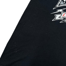 Load image into Gallery viewer, LIVE 2 RIDE Gothic Biker Racing Flag Skull Spellout Graphic T-Shirt
