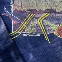 Load image into Gallery viewer, Vintage The Mountain (1995) Native American Graphic Navy Blue Tie Dye Sweatshirt
