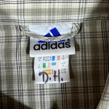 Load image into Gallery viewer, Vintage ADIDAS Green Plaid Check 100% Cotton Short Sleeve Shirt
