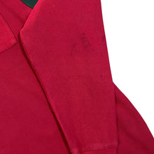 Load image into Gallery viewer, Early 00&#39;s CHARLES TYRWHITT Red Green Colour Block Long Sleeve Polo Shirt
