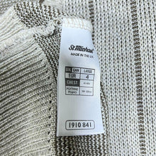 Load image into Gallery viewer, Vintage St Michael Marks &amp; Spencer Made In UK Beige Acrylic V-Neck Sweater Jumper
