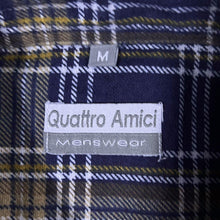 Load image into Gallery viewer, Vintage Quattro Amici Plaid Check Long Sleeve Longline Cotton Flannel Shirt
