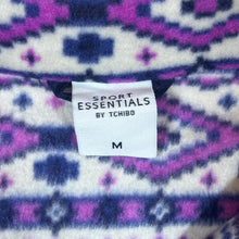 Load image into Gallery viewer, TCHIBO Crazy Abstract Aztec Patterned 1/4 Button Pullover Fleece Sweatshirt
