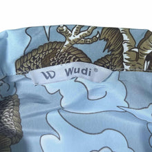 Load image into Gallery viewer, Early 00&#39;s Wudi Gothic Y2K Traditional Dragon Clouds Graphic Blue Short Sleeve Shirt
