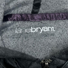 Load image into Gallery viewer, LANE BRYANT Classic Basic Essential Velvet Velour Zip Hooded Tracksuit Top

