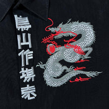 Load image into Gallery viewer, Early 00&#39;s Hano Model Classic Embroidered Dragon Black Short Sleeve Shirt
