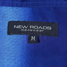 Load image into Gallery viewer, Early 00's New Roads Goth Y2K Blue Mix Open Collar Polyester Shirt
