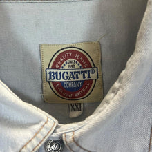 Load image into Gallery viewer, Vintage Bugatti Company Cowboy Western Light Blue Denim Popper Long Sleeve Shirt
